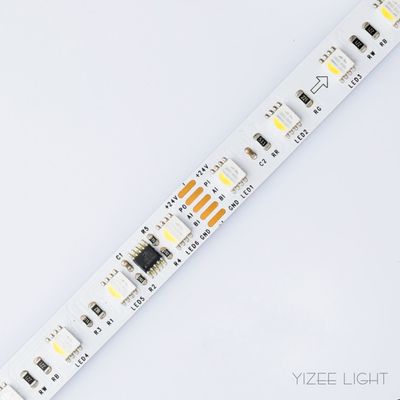 DMX512 कंट्रोल एलईडी टेप ड्रीम कलर 24V प्रोग्राम करने योग्य 5050 आरजीबी एलईडी स्ट्रिप