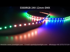 डिजिटल आरजीबी एलईडी स्ट्रिप DMX512 60LEDs/M 12mm 14.4W/M 5050 ड्रीम कलर एलईडी स्ट्रिप